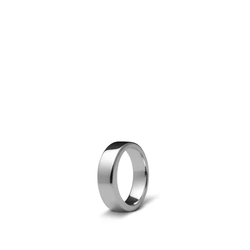Personalised 6mm Flat-Sided Fingerprint Ashes Ring - Glossy