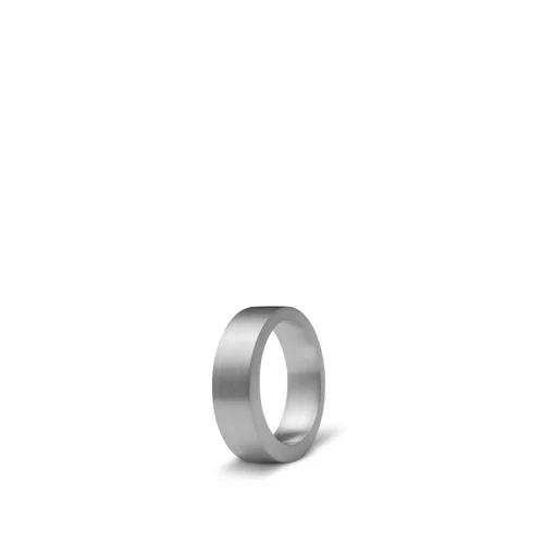Personalized 6mm Flat-Sided Fingerprint Ashes Ring - Matte Finish