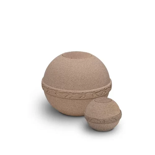 Samsara Earth Brown Globe Biodegradable Urn for Ashes