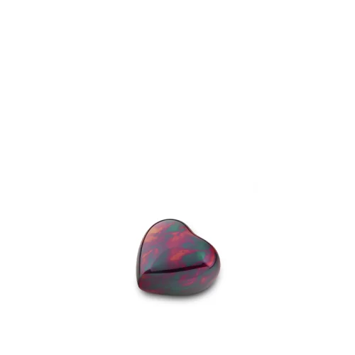 Unique Raku Metal Heart Cremation Keepsake
