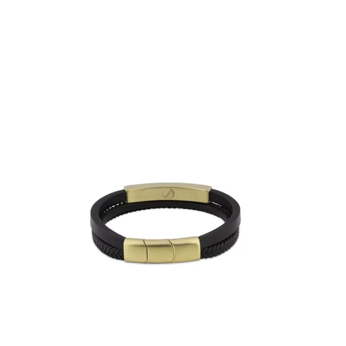 Dual Leather and Stainless Steel Ashes Bracelet