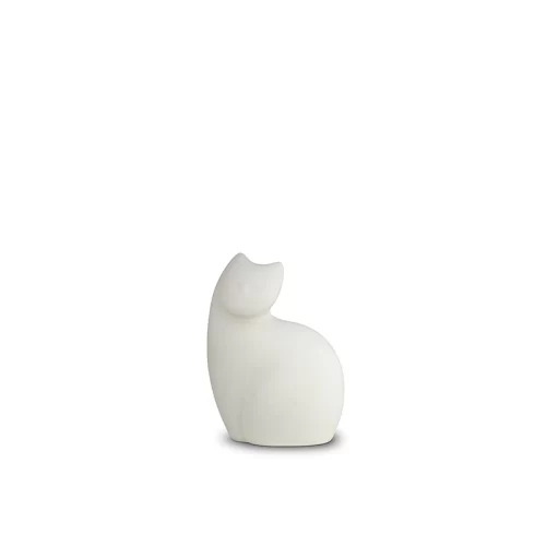 Porcelain Sitting Cat Cremation Urn